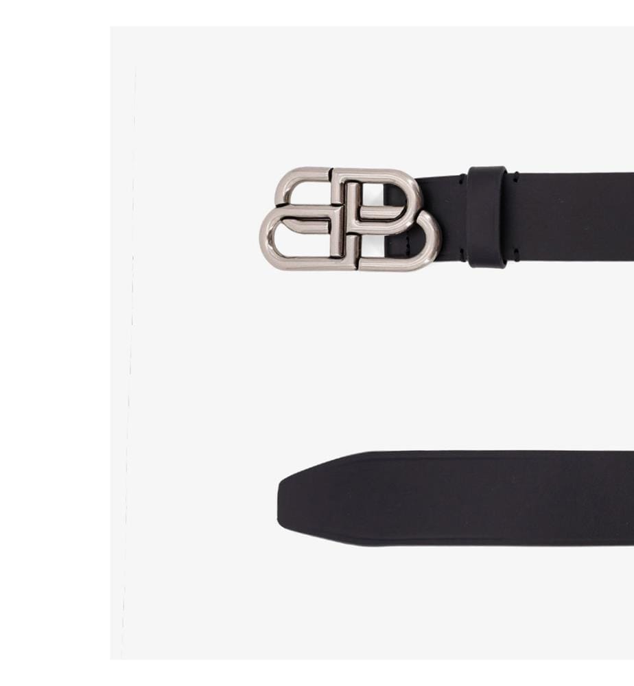 Ceinture en cuir BB - Noir
