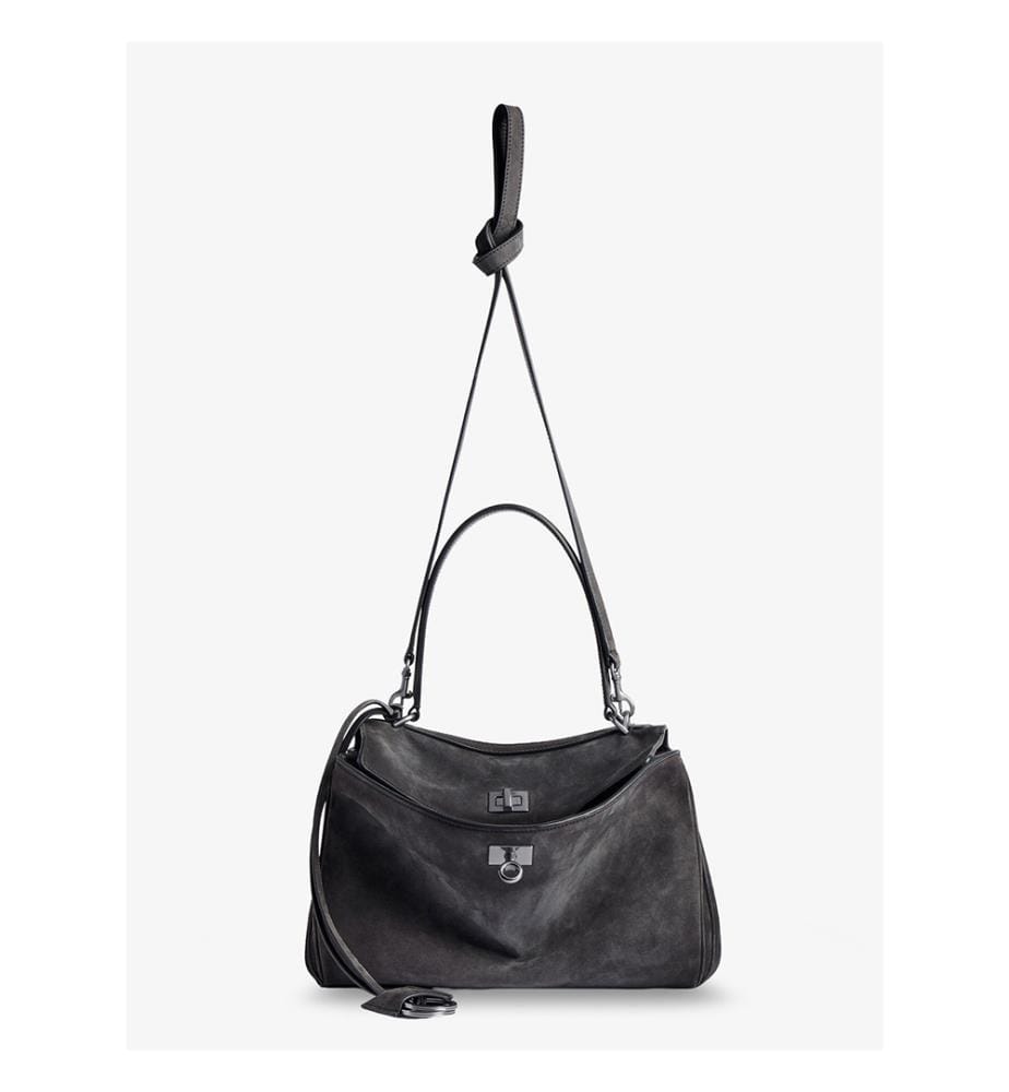 Sac en daim - Gris tempête