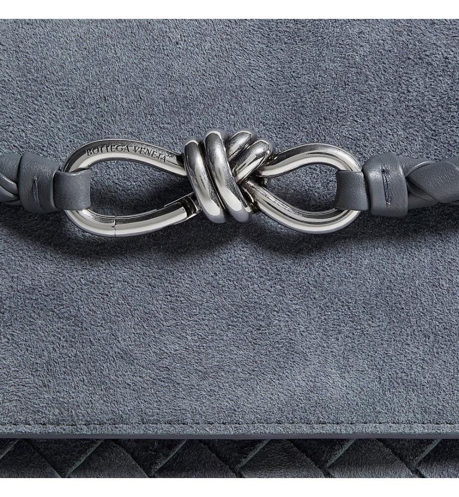 Sac en cuir Knot - Gris nuage