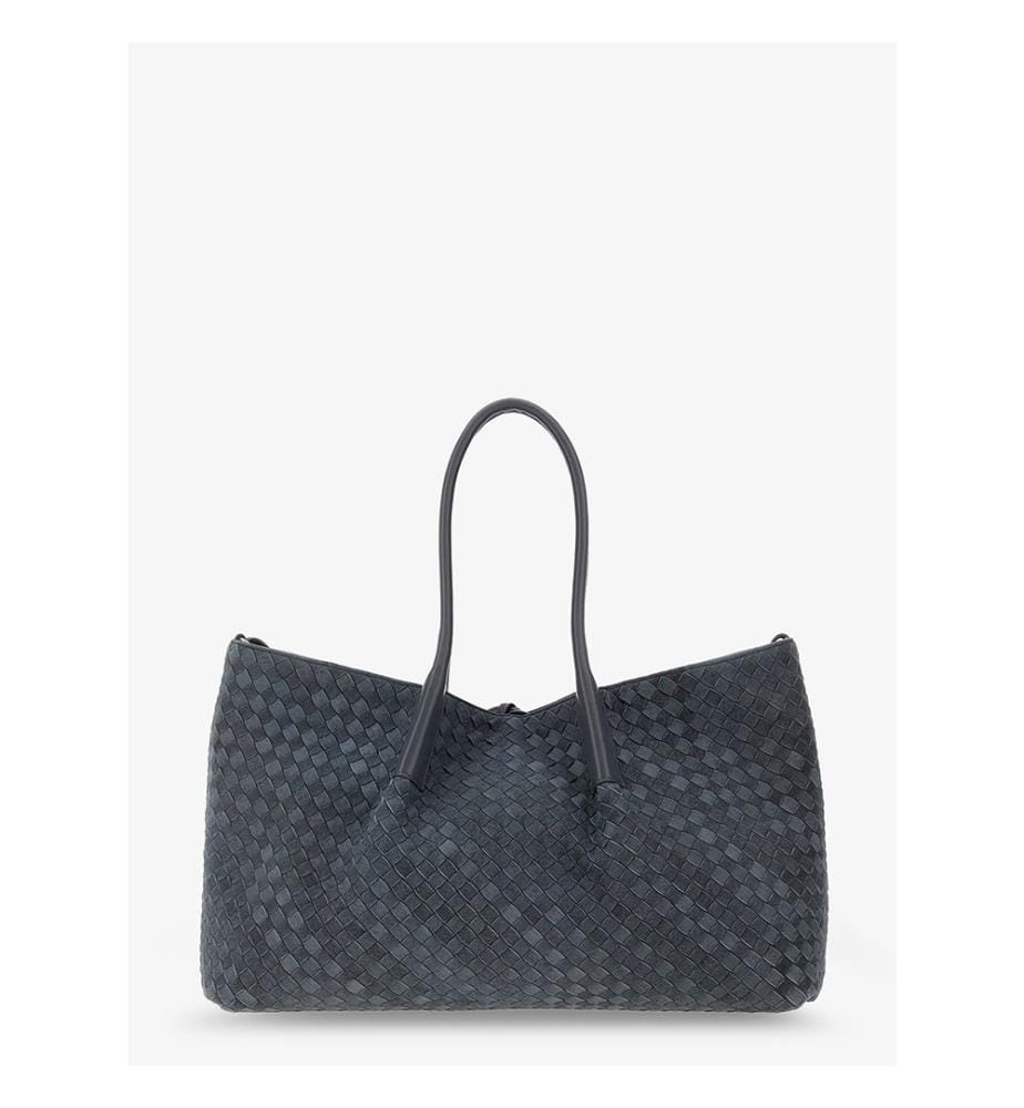 Sac à Main en Daim avec Motif Intrecciato - Pinacoteca - Nuageux