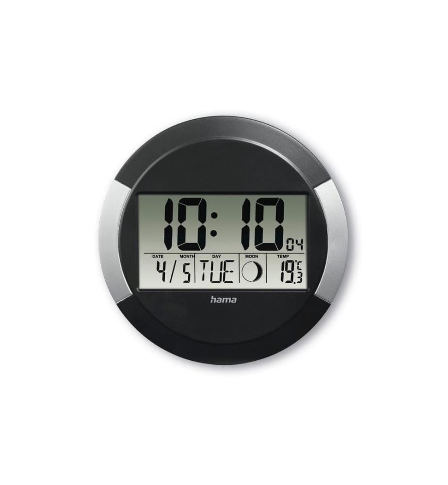 HAMA - Wanduhr Ischia Ø 24.5 cm, Schwarz/Silber