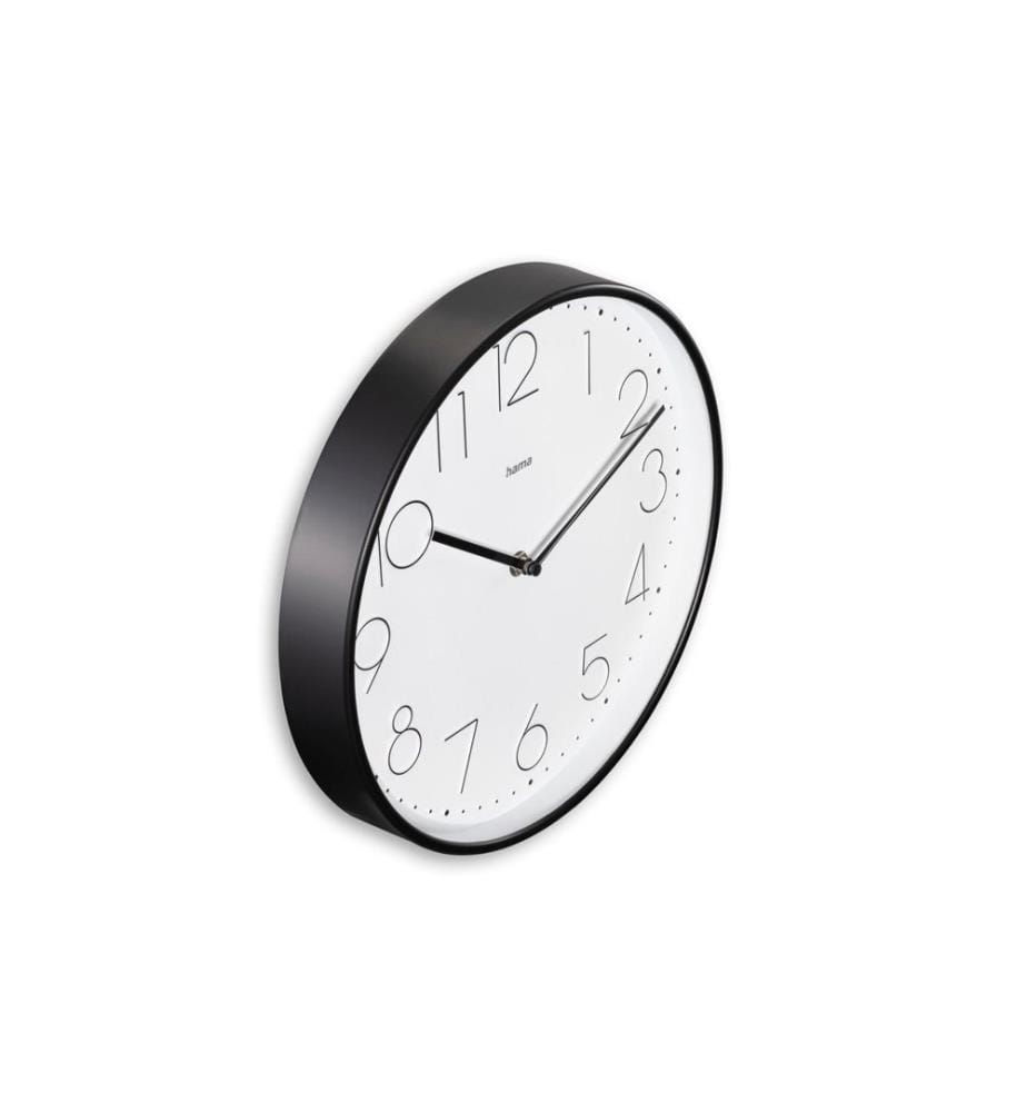HAMA - Wanduhr Korsika Ø 30 cm, Schwarz
