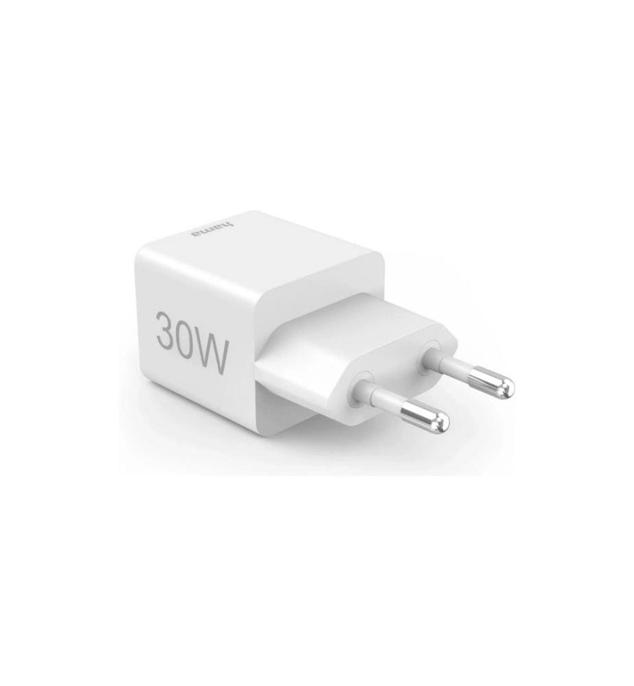HAMA - Chargeur mural USB Gan charger USB-A USB-C 30 W Blanc