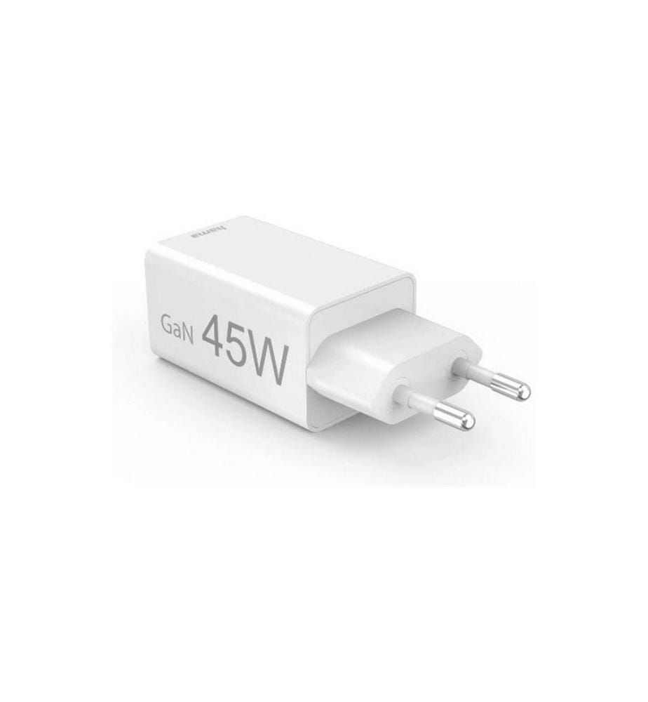 HAMA - USB-Wandladegerät Gan charger USB-A USB-C 45 W Weiss