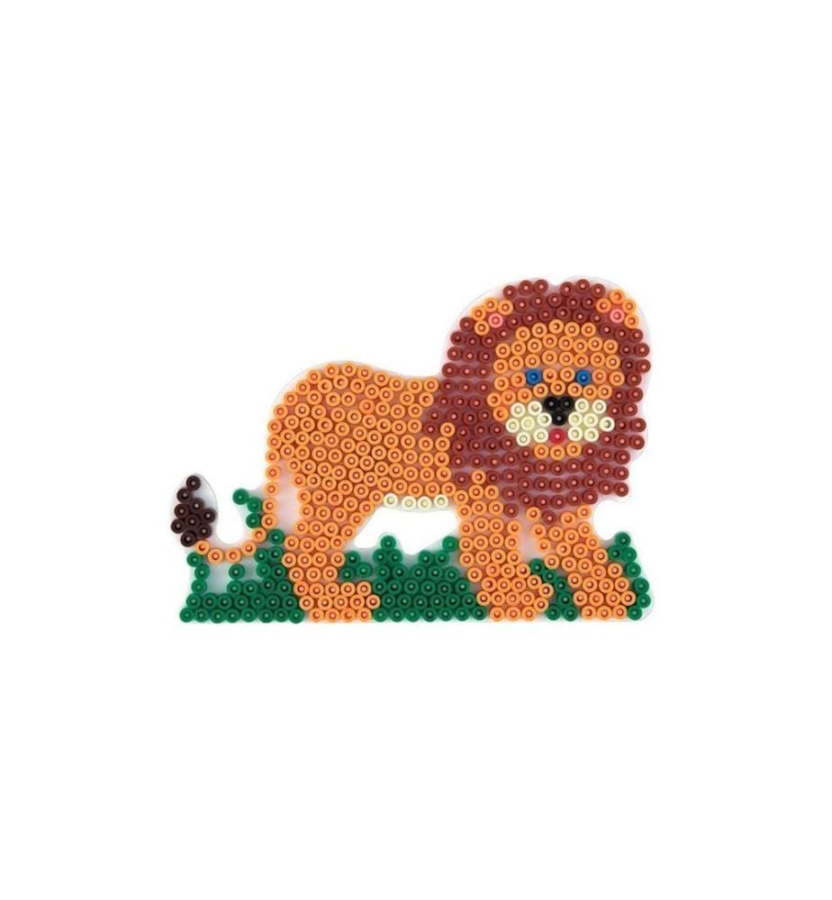 HAMA - Plaques pour perles à repasser Midi avec 4 motifs d'animaux Blanc