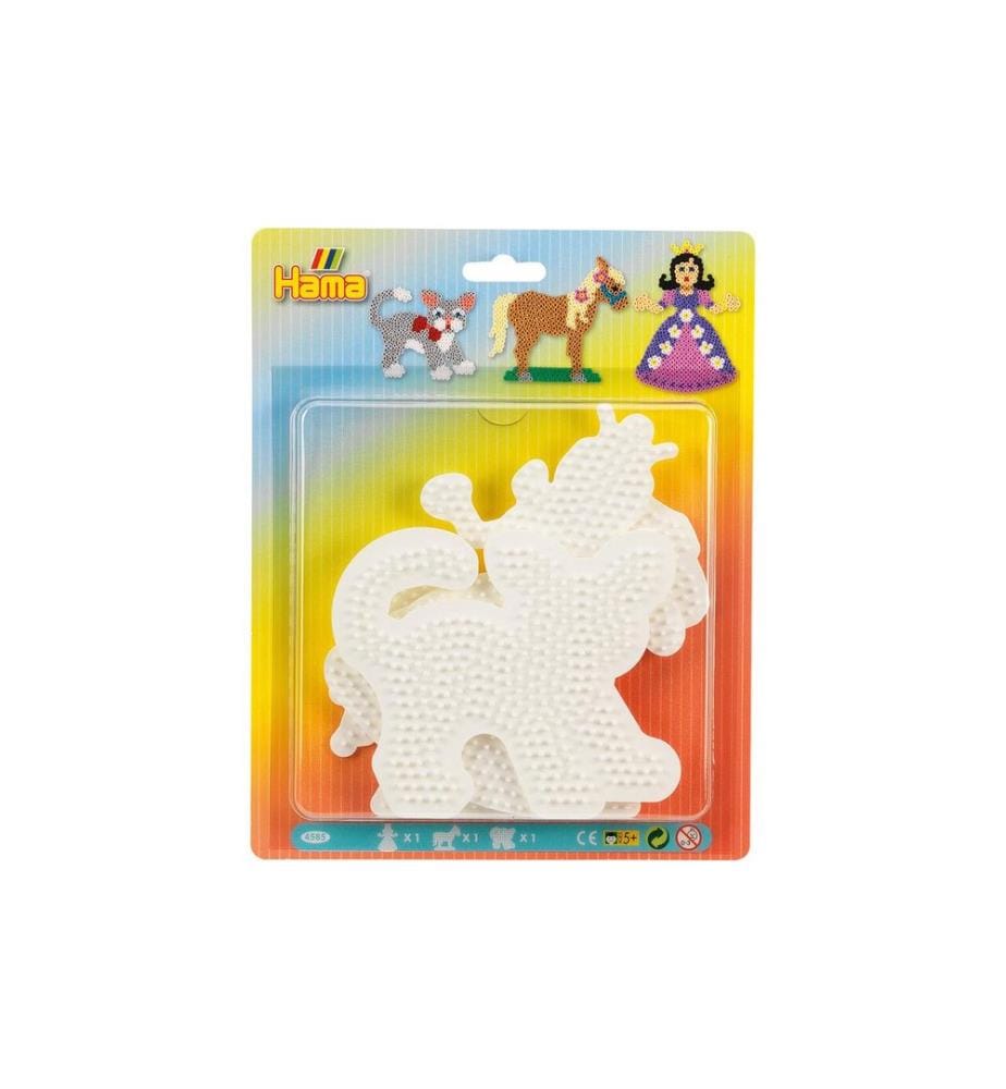 HAMA - Plaques pour perles à repasser Jouets de dessin et de peinture 3 pièces Blanc