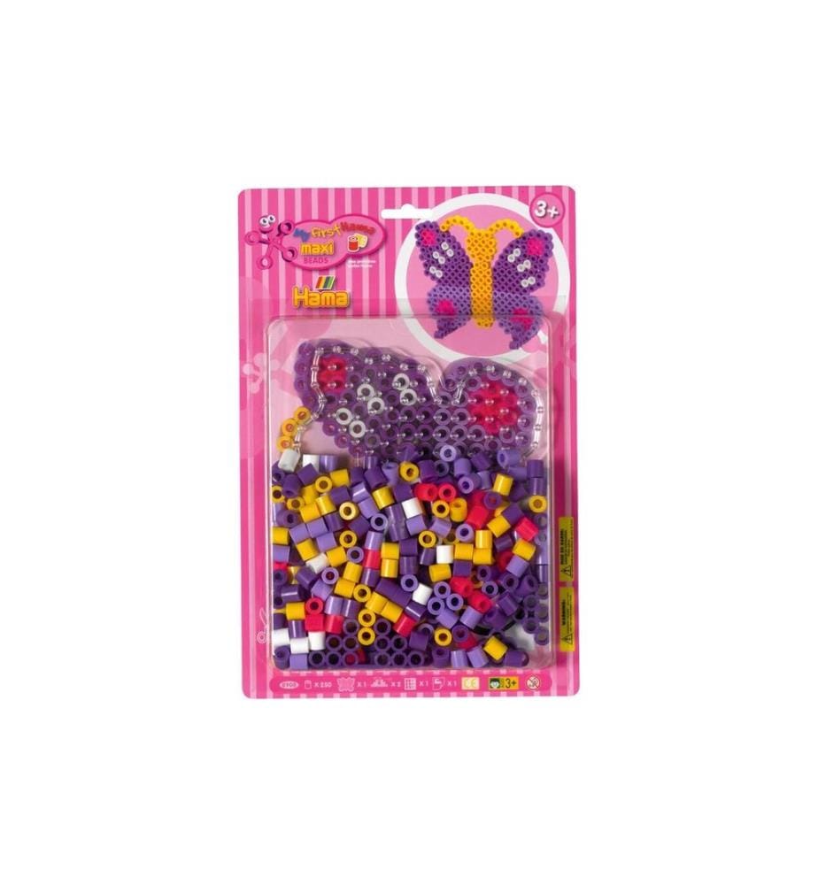 HAMA - Bügelperlen-Set Maxi Schmetterling 250 Mehrfarbig