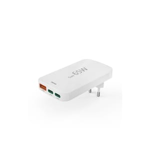 HAMA - Ladegerät 2x USB-C 1x USB-A flach PD 65 W weiss
