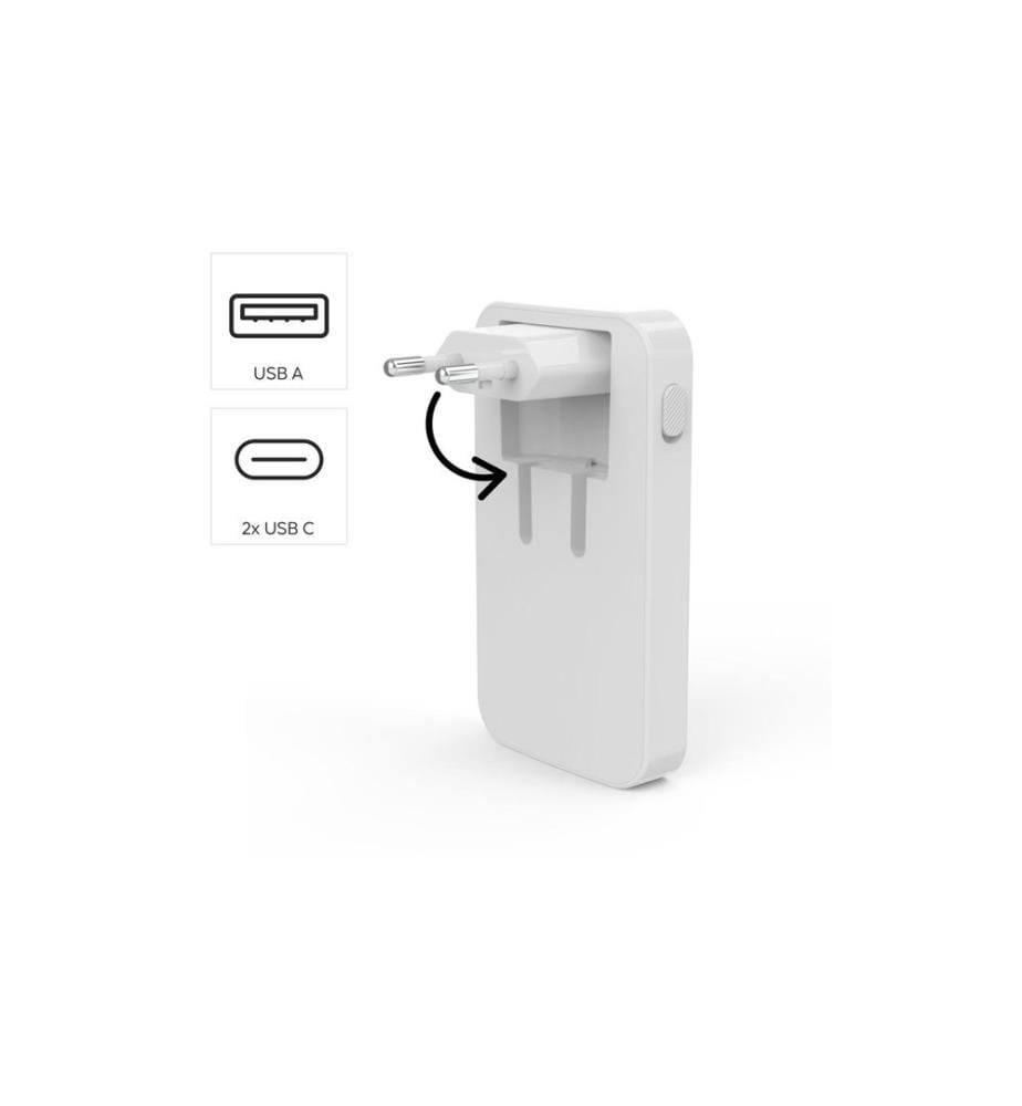 HAMA - Ladegerät 2x USB-C 1x USB-A flach PD 65 W weiss