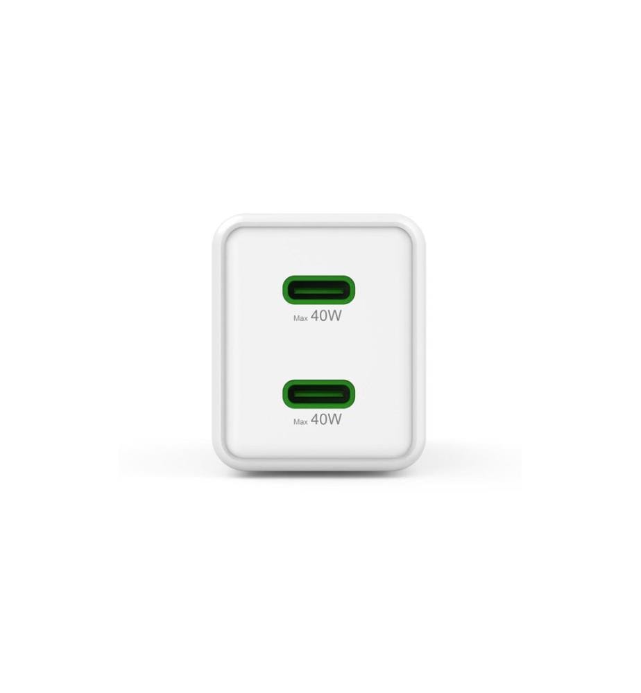 HAMA - Ladegerät Schnell GaN 2x USB-C PD 40 W weiss