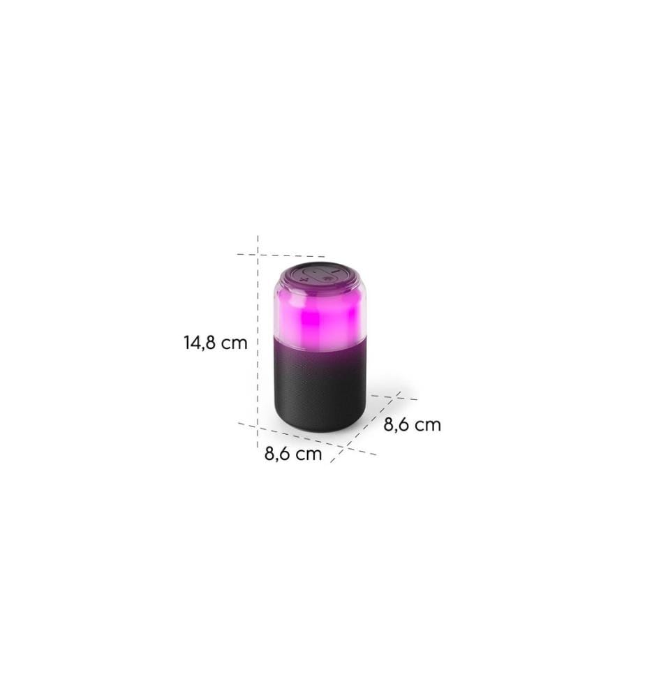 HAMA - Bluetooth Speaker Can 4 LED Modi 5 W Schwarz