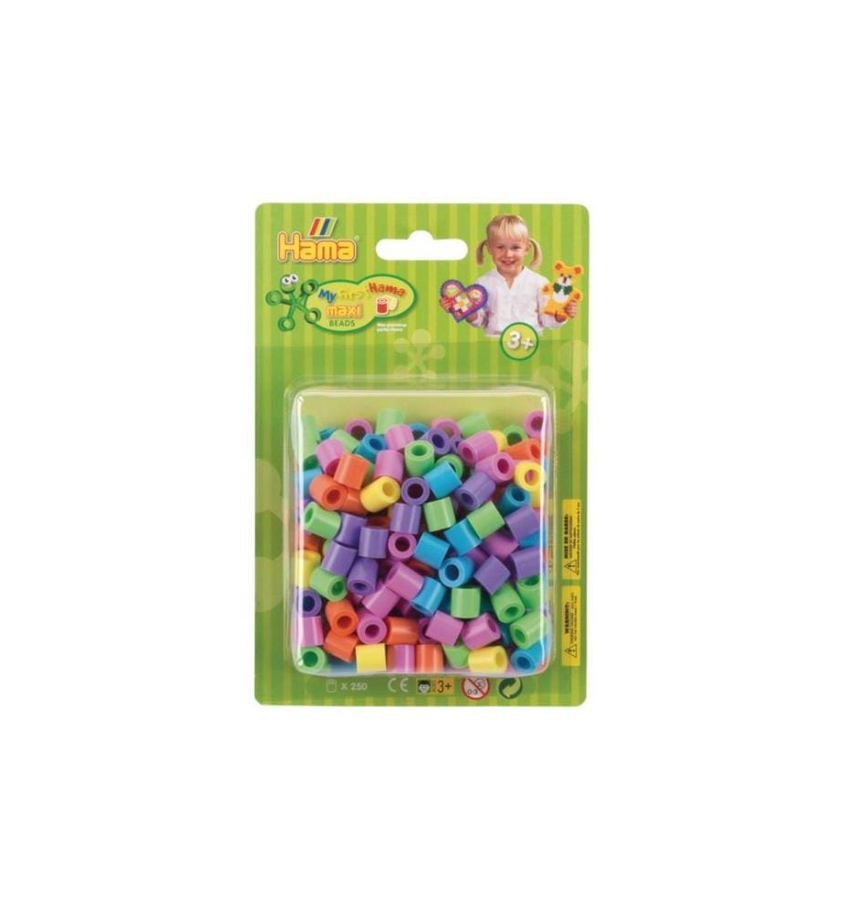 HAMA - Perles à repasser Maxi Mélange de pastels, 250 pièces