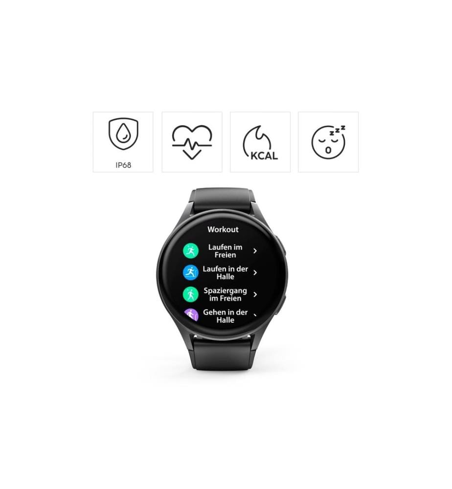 HAMA - Smartwatch 8900 AMOLED 43 mm Noir
