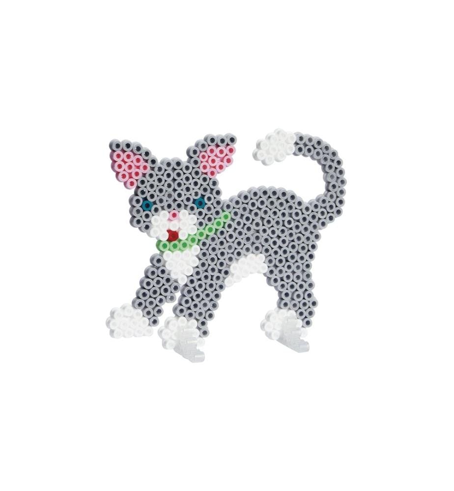 HAMA - Bügelperlen-Set Hunde und Katze, Midi, 2000 Stk. Mehrfarbig