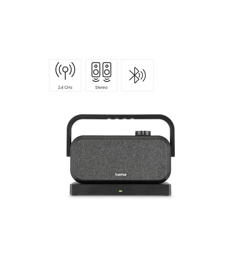 HAMA - Haut-parleur portable, TV, station 2.4 GHz, Bluetooth, stéréo