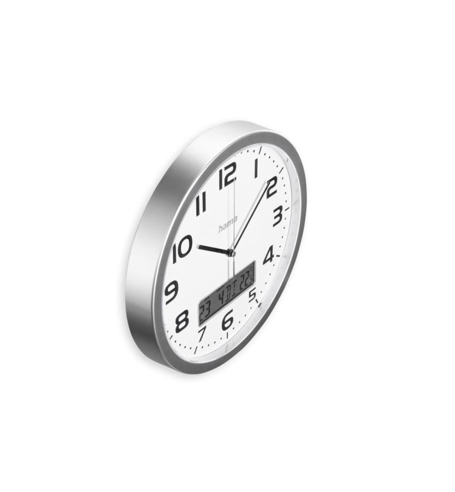 HAMA - Wanduhr Moorea Ø 30 cm, Silber