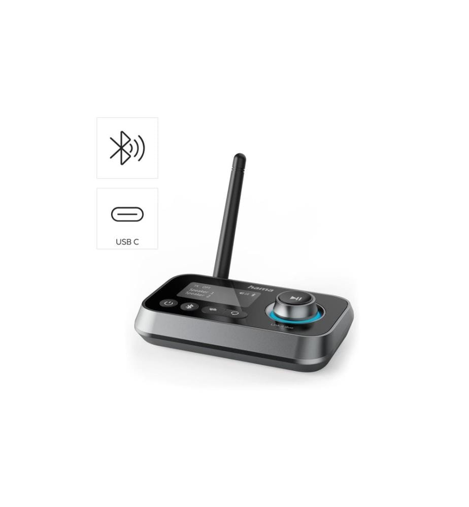 HAMA - Link.it duo Bluetooth-Sender und -Empfänger, Schwarz
