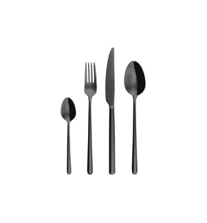 Sola - Besteck-Set Calgary PVD 24-teilig, Schwarz matt