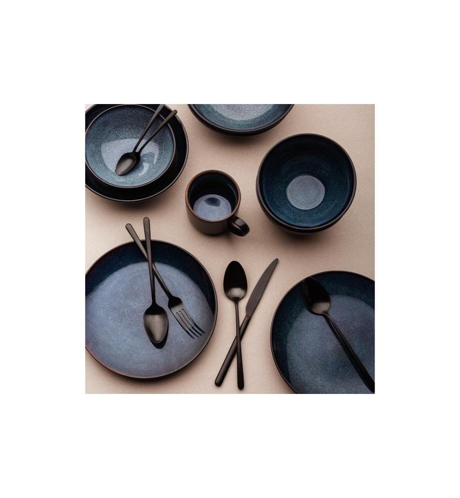 Sola - Kits de couverts Calgary PVD 24-parties, Noir mat