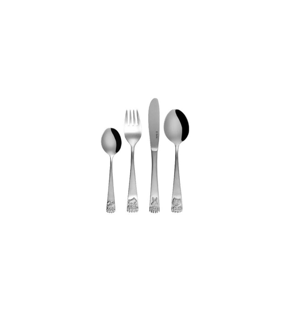 Sola - Set de couverts pour enfants Lusol 755 Elite 4 pcs., argent