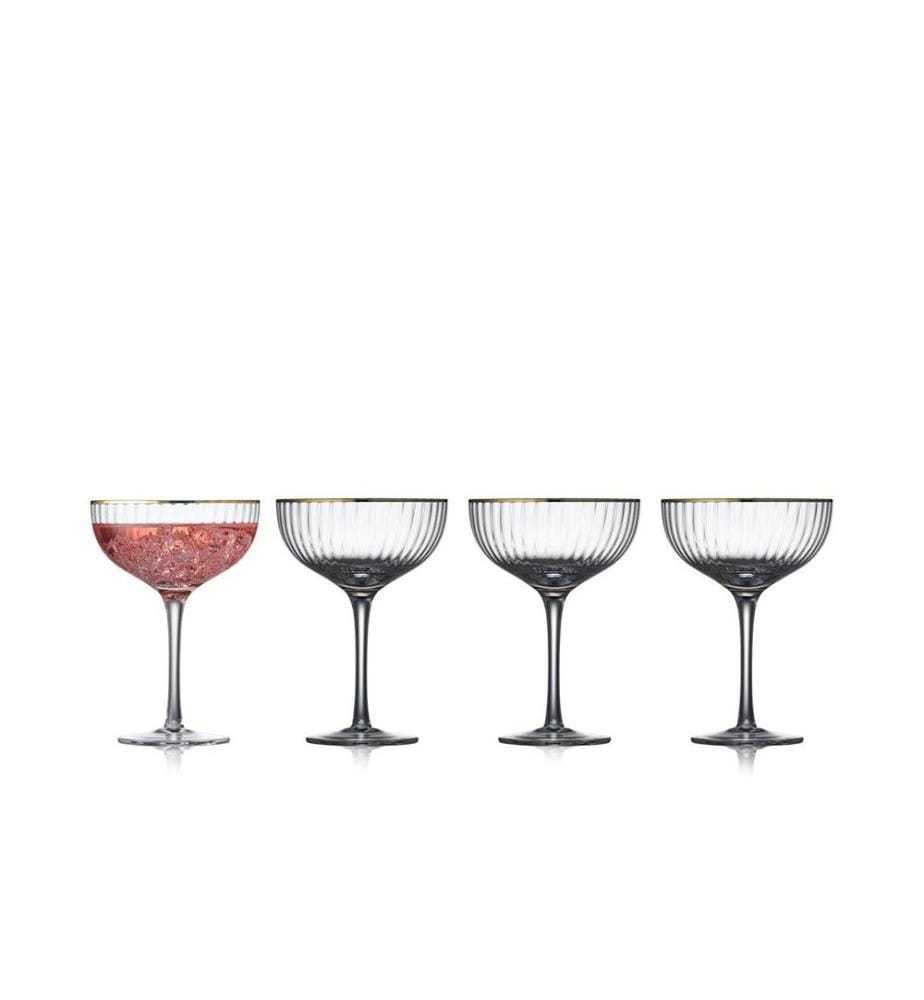 Lyngby - Cocktailglas Palermo Gold 4 Stück, 31.5 cl