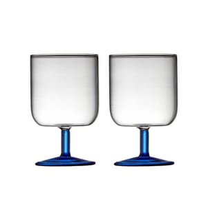 Lyngby - Weingläser-Set Torino Blau, 2 Stück, 30 cl