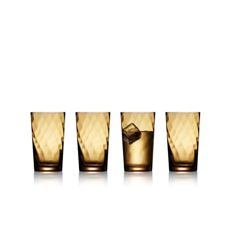 Lyngby - Verre à long drink Vienne Marron, 4 pièces, 45 cl