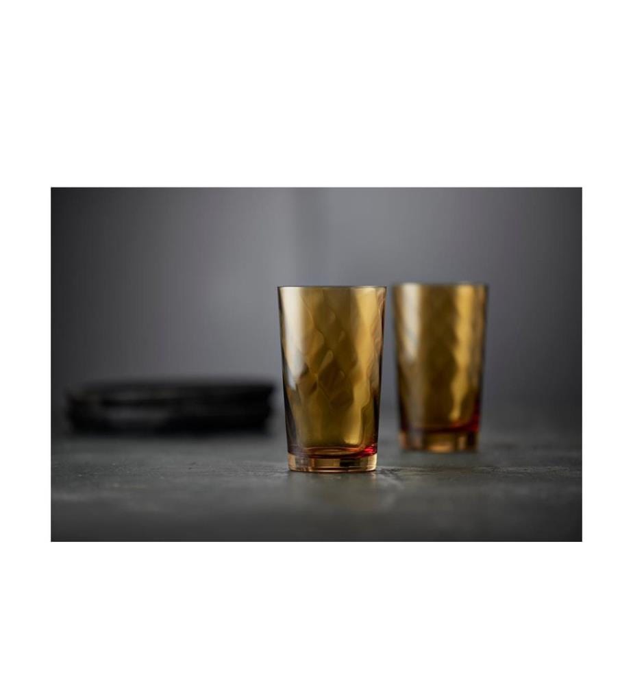 Lyngby - Verre à long drink Vienne Marron, 4 pièces, 45 cl
