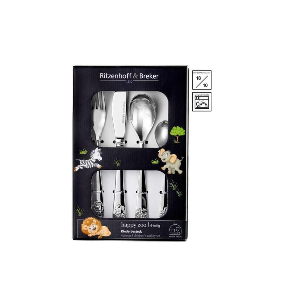 Ritzenhoff & Breker - Kinderbesteckset Happy Zoo 4-teilig
