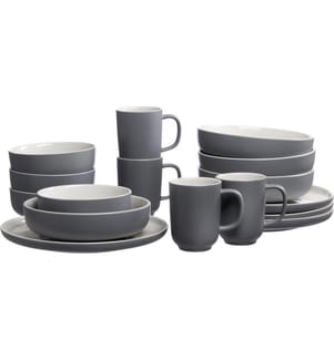 Ritzenhoff & Breker - Speise-Service Jasper 16-teilig, Grau