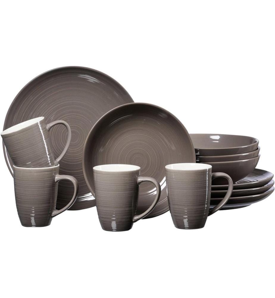 Ritzenhoff & Breker - Set d'assiettes Suomi 12 pièces, taupe