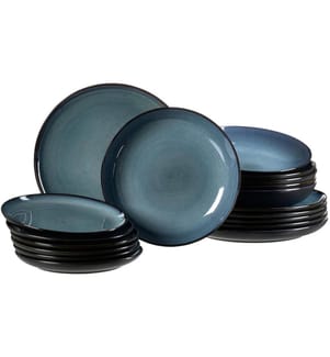Ritzenhoff & Breker - Speiseteller Bali 18-teilig, Blau