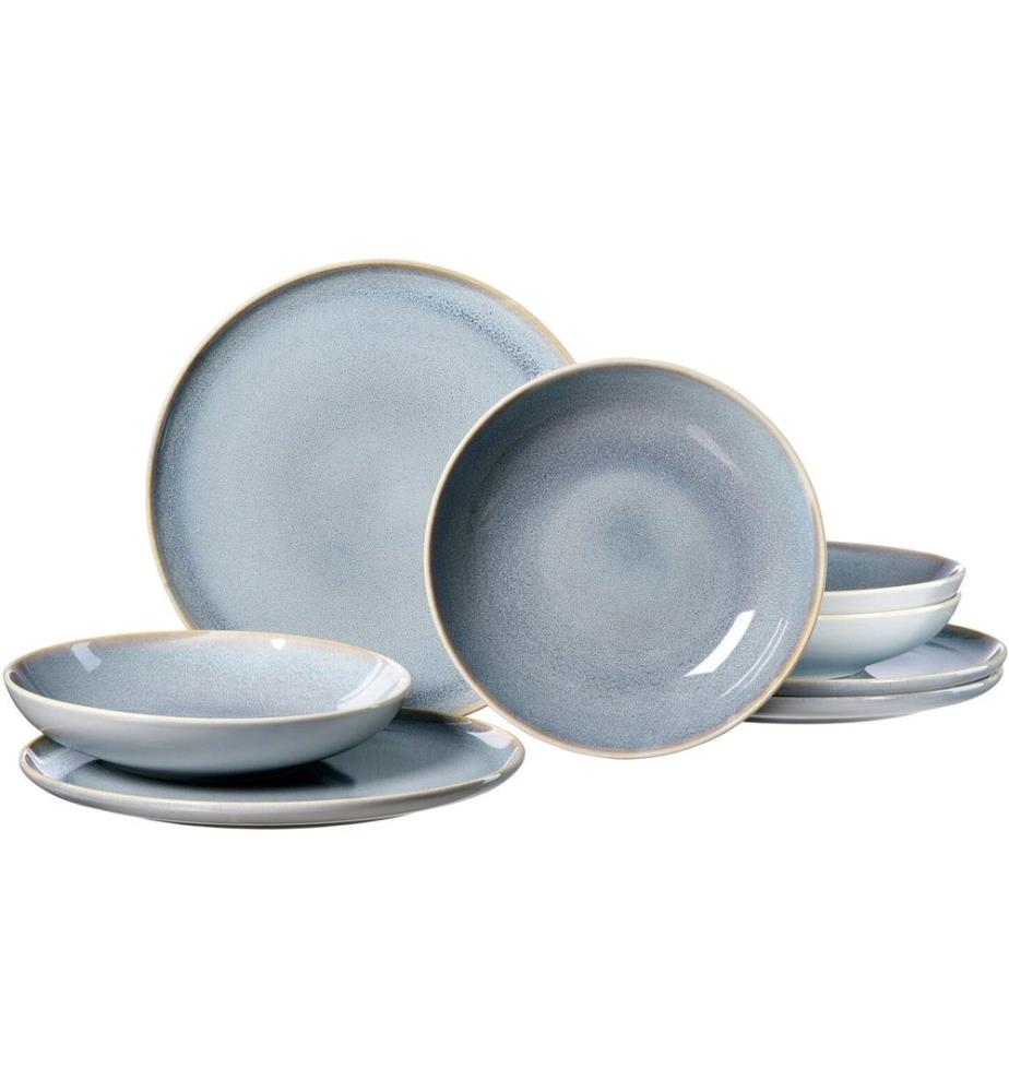 Ritzenhoff & Breker - Set d'assiettes Skagen 8 pièces, gris-bleu