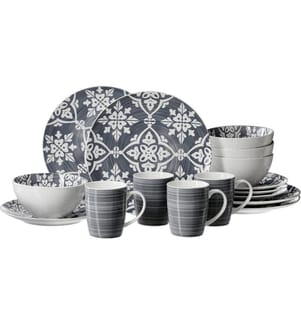 Ritzenhoff & Breker - Frühstücks- & Dessertteller Salina 16-teilig, Rauchblau