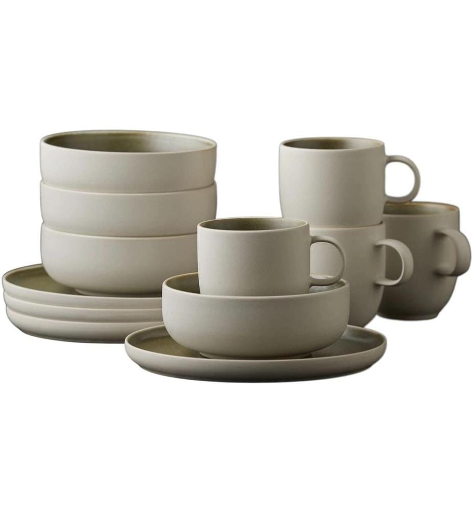 Studio Round - Set d'assiettes North 12 pièces, Vert