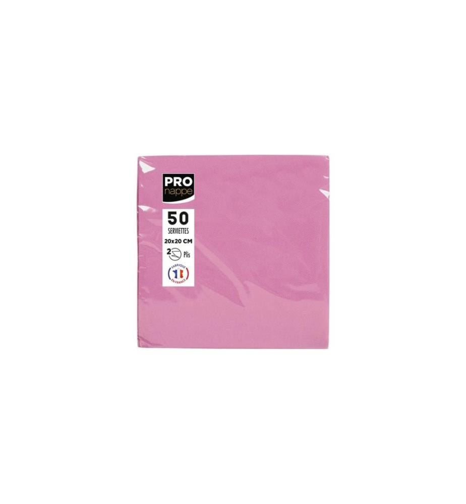 PRO nappe - Serviettes en papier Rosa 20 cm x 20 cm, 50 Pièce/s