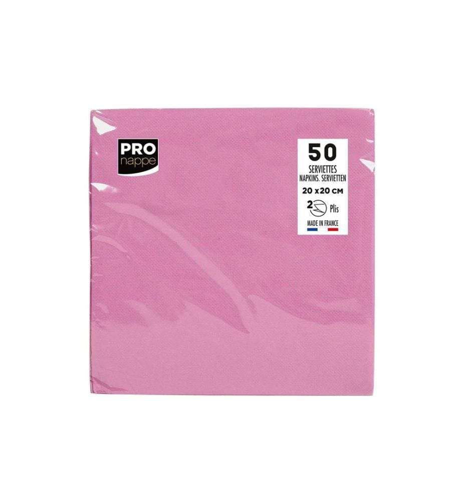 PRO nappe - Serviettes en papier Rosa 20 cm x 20 cm, 50 Pièce/s
