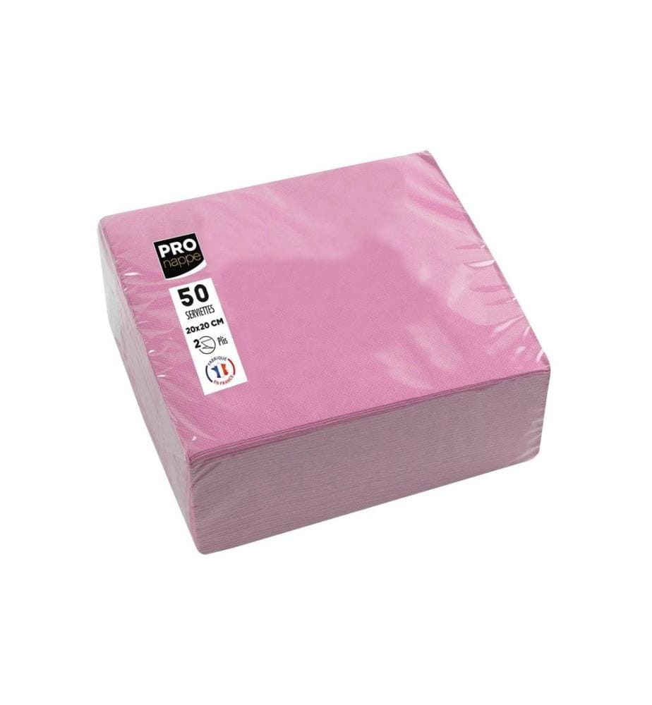 PRO nappe - Serviettes en papier Rosa 20 cm x 20 cm, 50 Pièce/s