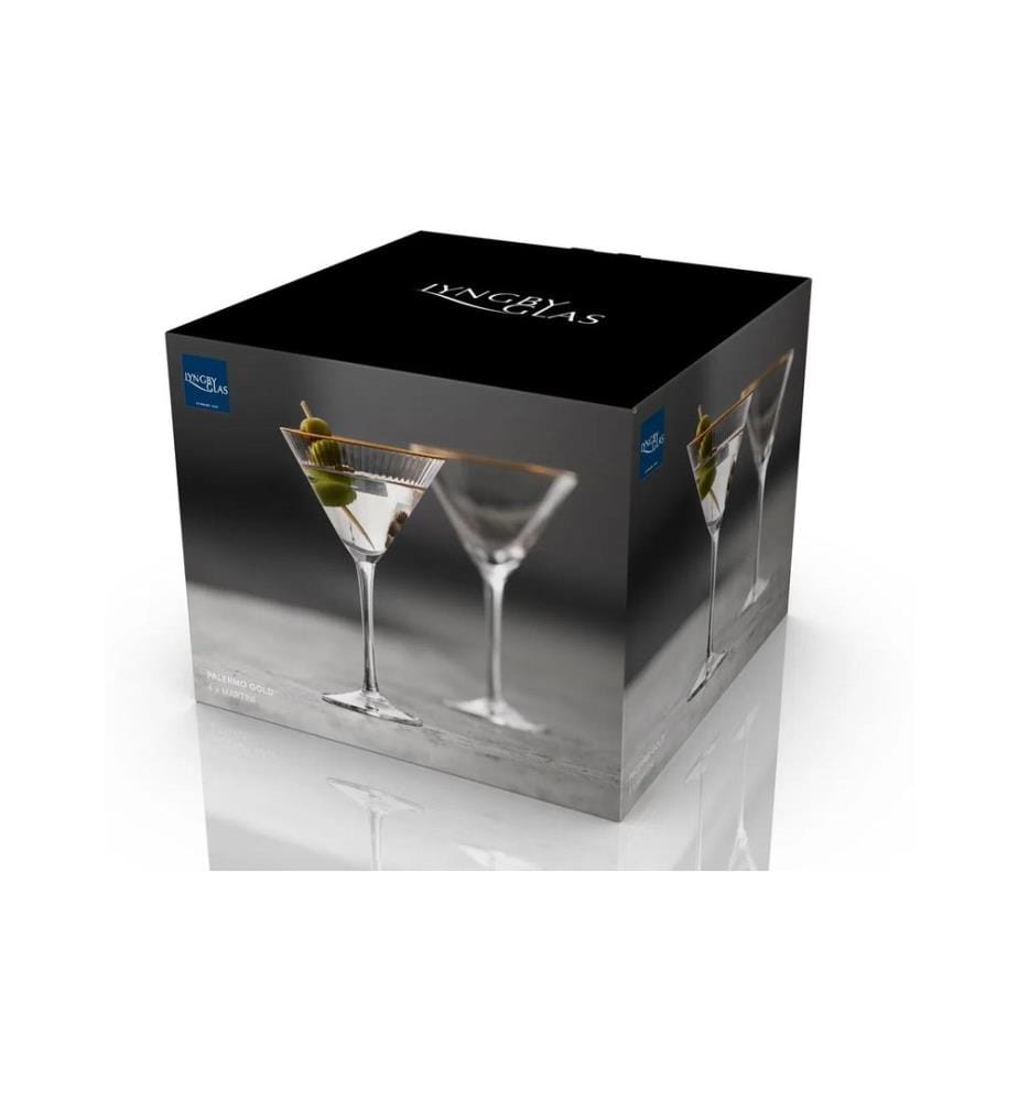Lyngby - Martiniglas Palermo Gold 25 cl, 4 Stück