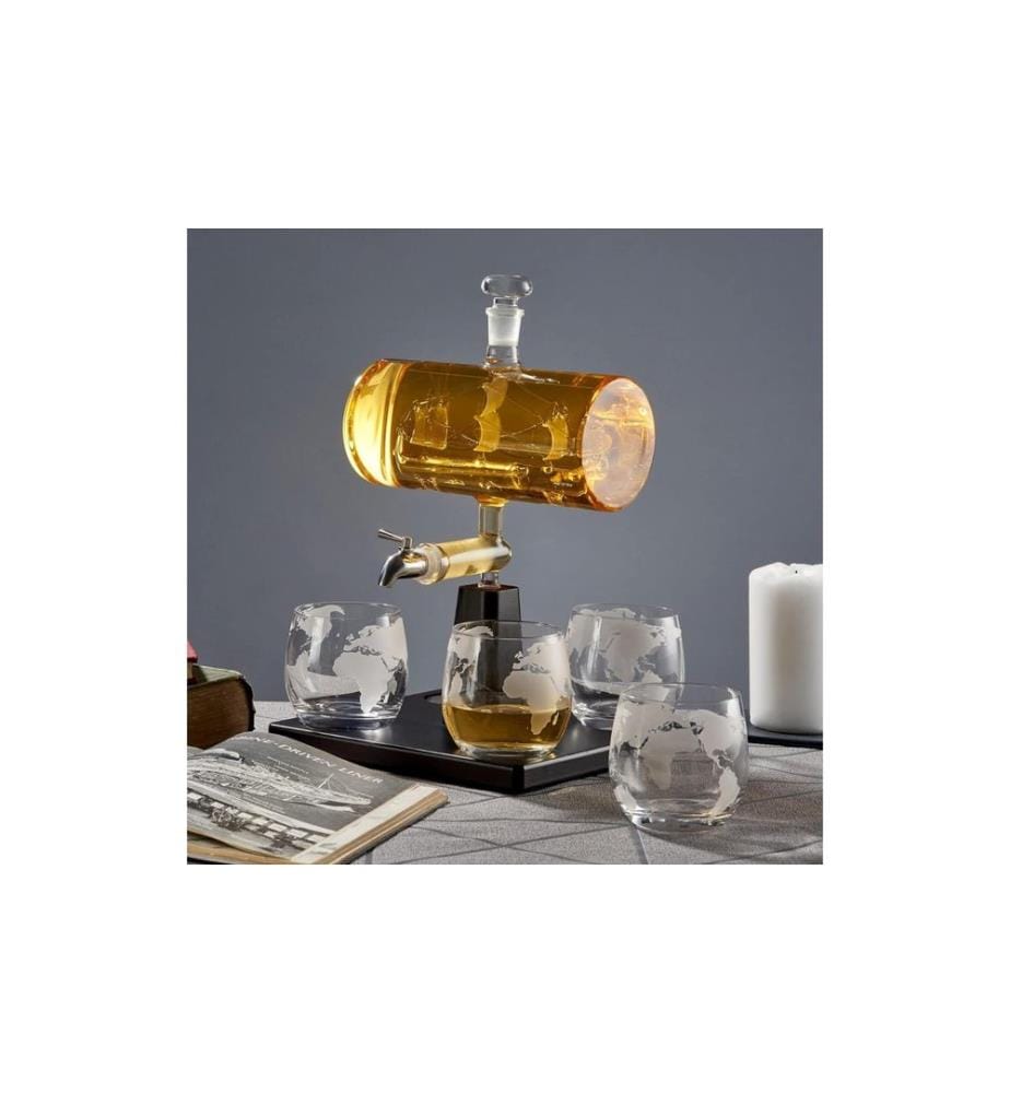 Oak & Steel - Carafe à décanter Bateau 1 l, Transparent