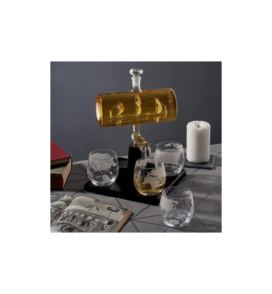 Oak & Steel - Carafe à décanter Bateau 1 l, Transparent