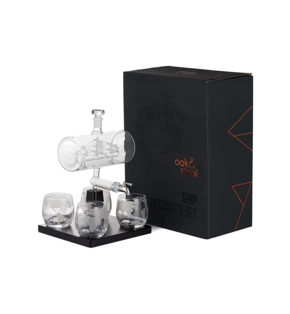 Oak & Steel - Carafe à décanter Bateau 1 l, Transparent