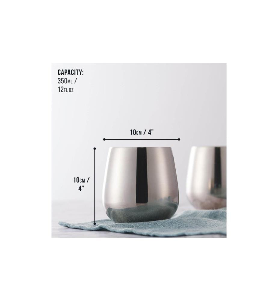 Oak & Steel - Verre à cocktail 350 ml, 4 Pièce/s, Argenté