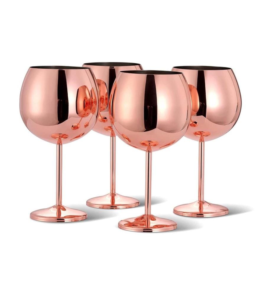 Oak & Steel - Verre à gin 700 ml, 4 Pièce/s, Or rose