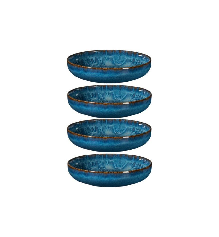 Mäser - Assiette non décorative Tiles UNO profond, 22 cm, 4 pièces, bleu