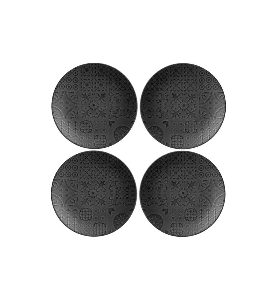 Mäser - Assiette non décorative Tiles plat, 27 cm, 4 pièces, noir