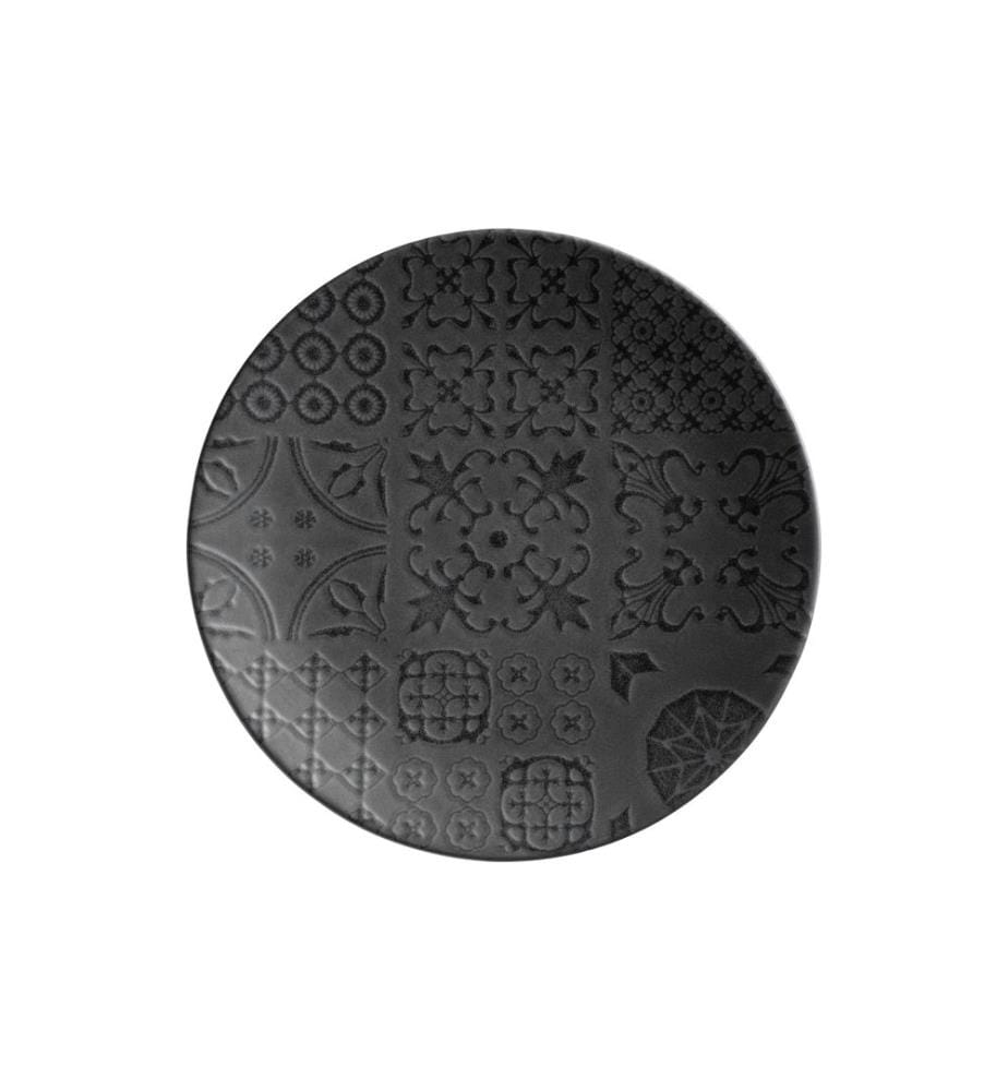 Mäser - Assiette non décorative Tiles plat, 27 cm, 4 pièces, noir