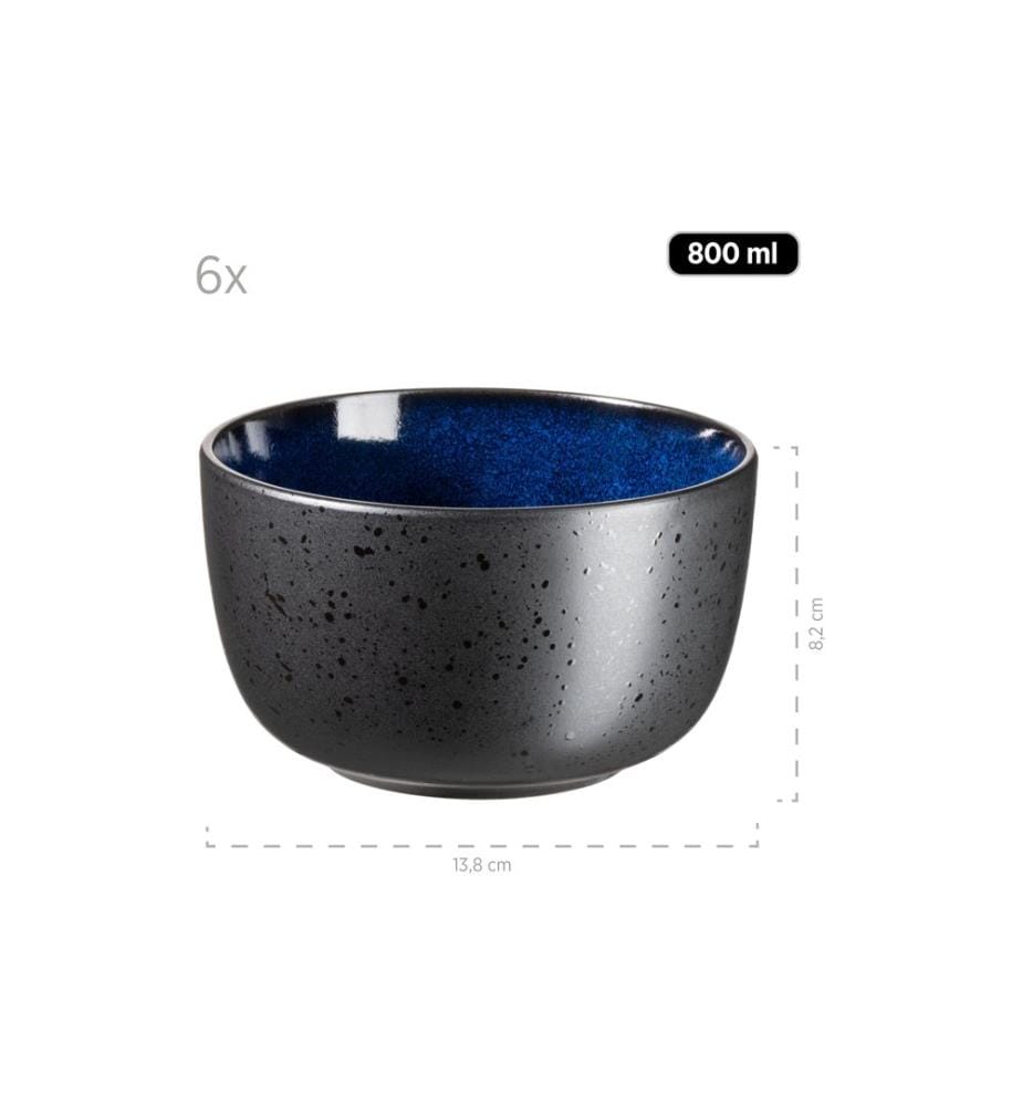 Mäser - Niara 18-teilig, Schwarz/Blau