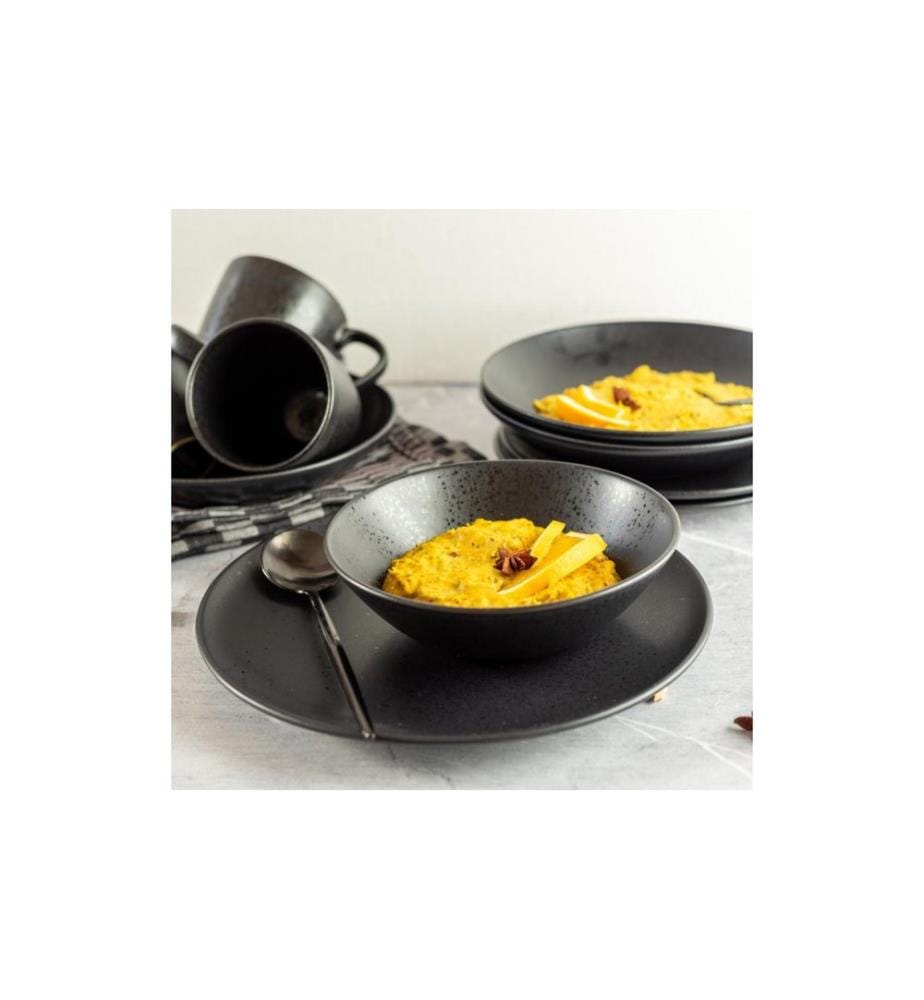 Mäser - Frühstücks- & Dessertteller Essential 18-teilig, Schwarz