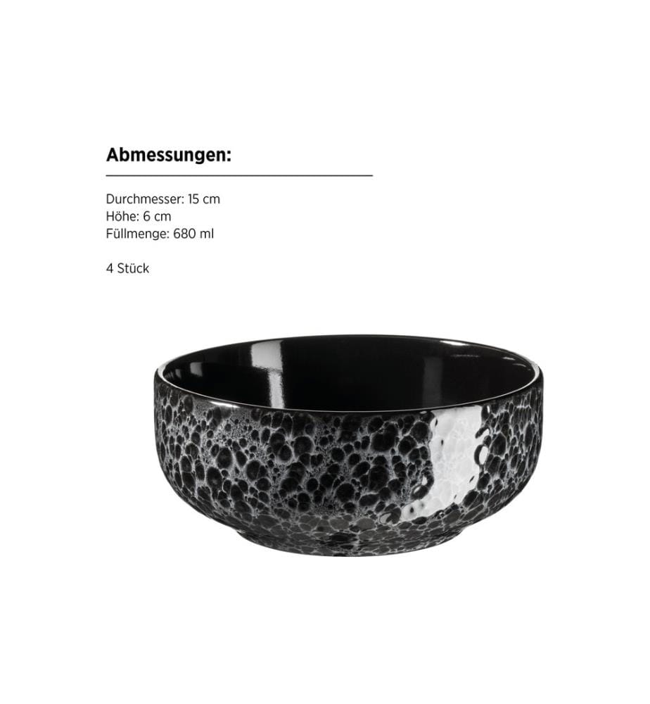 Mäser - Speise-Service Filippa 16-teilig, Schwarz